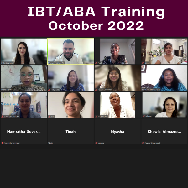 Congrats IBT Participants - October 2022 with Alia Olivia Saleh, IBA, BCBA